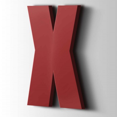 Kunststof Letter X Impact Acrylaat 3001 Signal Red - 1