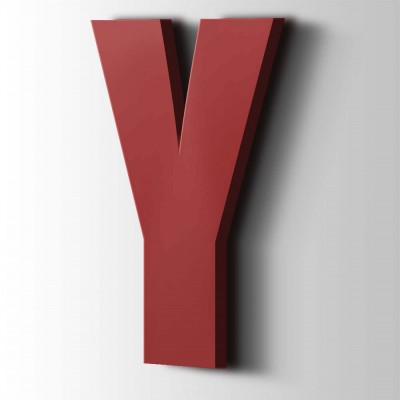 Kunststof Letter Y Impact Acrylaat 3001 Signal Red - 1