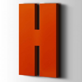 Kunststof Letter H Impact Acrylaat 3020 Traffic Red - 1