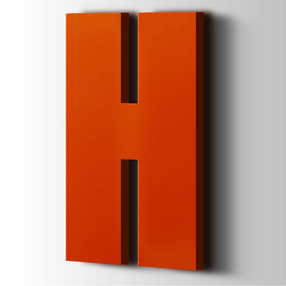 Kunststof Letter H Impact Acrylaat 3020 Traffic Red - 1