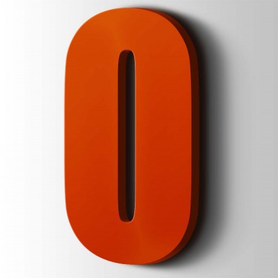 Kunststof Letter O Impact Acrylaat 3020 Traffic Red - 1