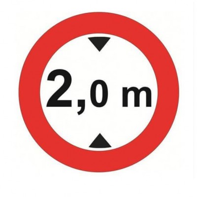 Doorrijhoogte sticker - 1