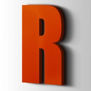 Kunststof Letter R Impact Acrylaat 3020 Traffic Red - 1