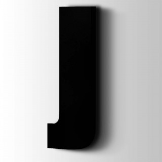 Kunststof Letter J Impact Acrylaat 9005 Jet Black - 1