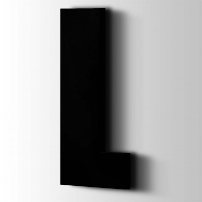 Kunststof Letter L Impact Acrylaat 9005 Jet Black - 1