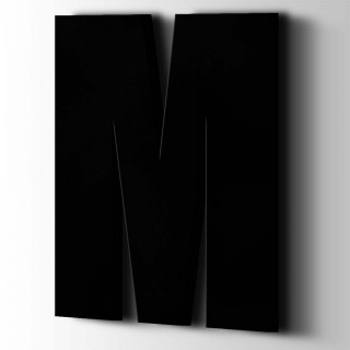 Kunststof Letter M Impact Acrylaat 9005 Jet Black - 1