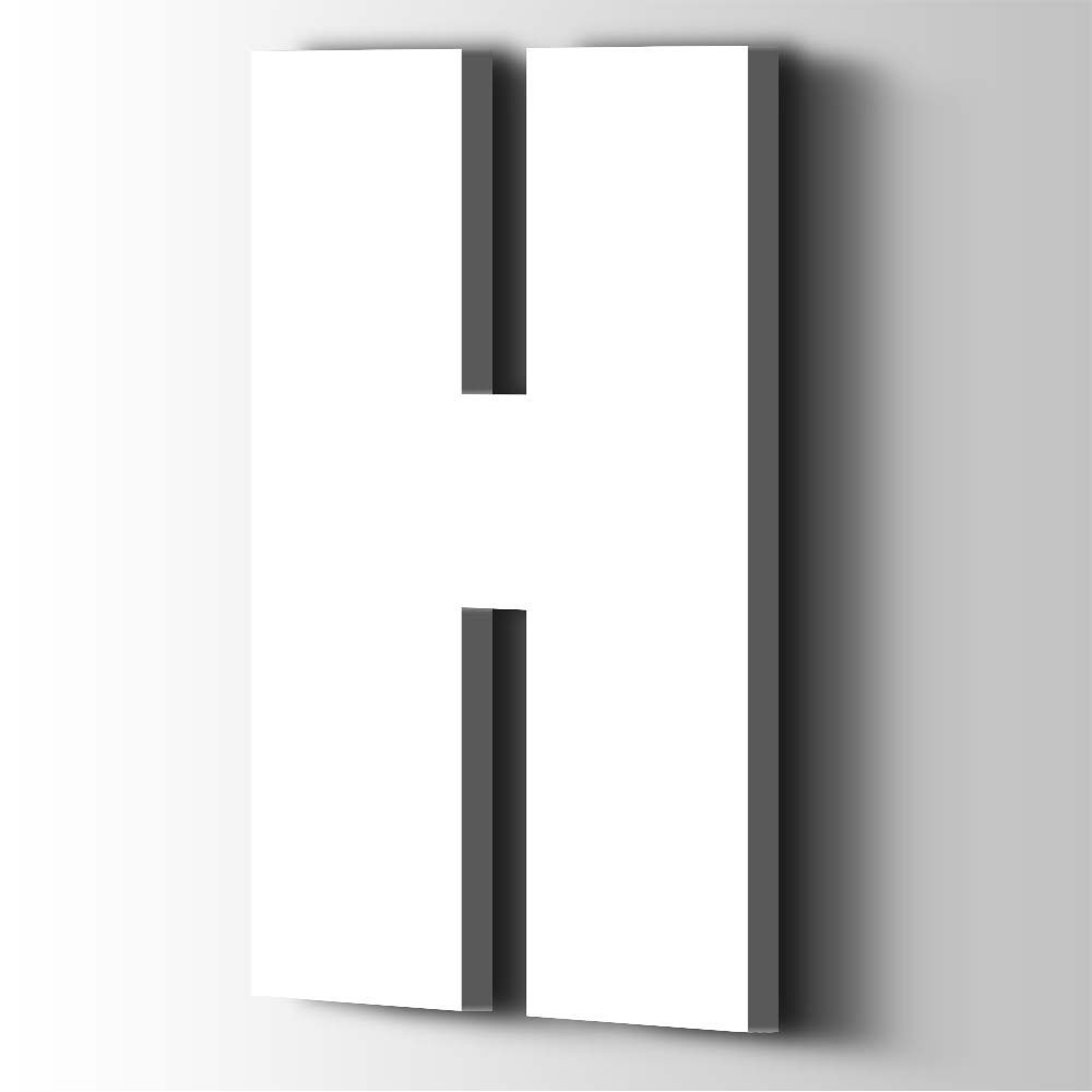 Kunststof Letter H Impact Acrylaat 9016 Traffic white - 1