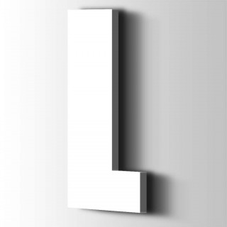 Kunststof Letter L Impact Acrylaat 9016 Traffic white - 1