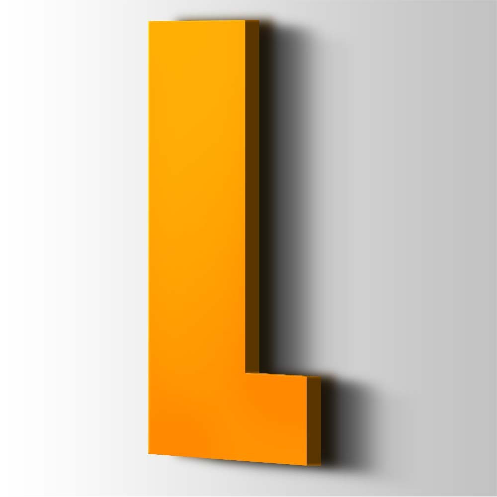 Kunststof Letter L Impact Acrylaat 1003 Signal Yellow - 1