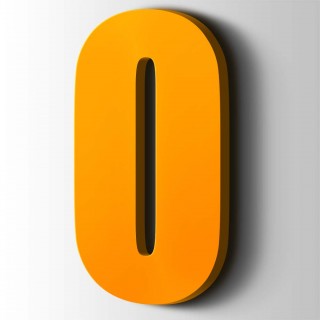 Kunststof Letter O Impact Acrylaat 1003 Signal Yellow - 1