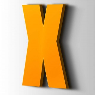 Kunststof Letter X Impact Acrylaat 1003 Signal Yellow - 1