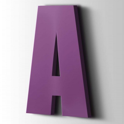 Kunststof Letter A Impact Acrylaat 4008 Signal Violet - 1