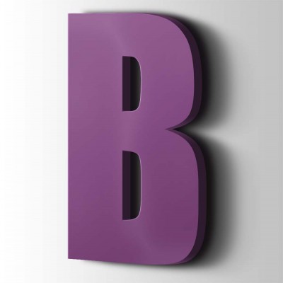 Kunststof Letter B Impact Acrylaat 4008 Signal Violet - 1