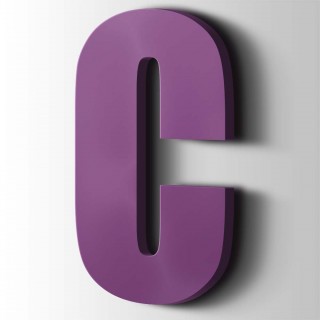 Kunststof Letter C Impact Acrylaat 4008 Signal Violet - 1