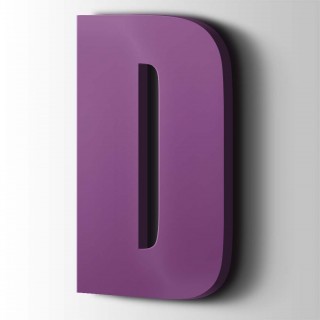 Kunststof Letter D Impact Acrylaat 4008 Signal Violet - 1