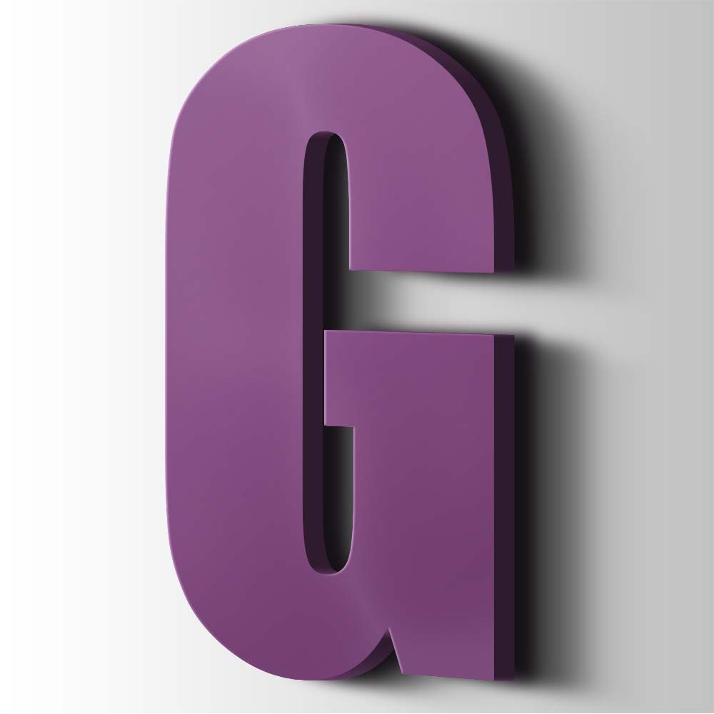 Kunststof Letter G Impact Acrylaat 4008 Signal Violet - 1