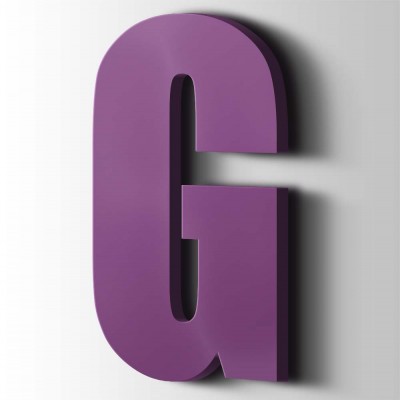 Kunststof Letter G Impact Acrylaat 4008 Signal Violet - 1