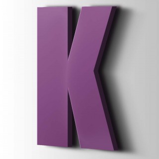 Kunststof Letter K Impact Acrylaat 4008 Signal Violet - 1