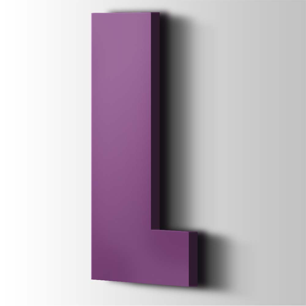 Kunststof Letter L Impact Acrylaat 4008 Signal Violet - 1