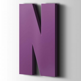 Kunststof Letter N Impact Acrylaat 4008 Signal Violet - 1