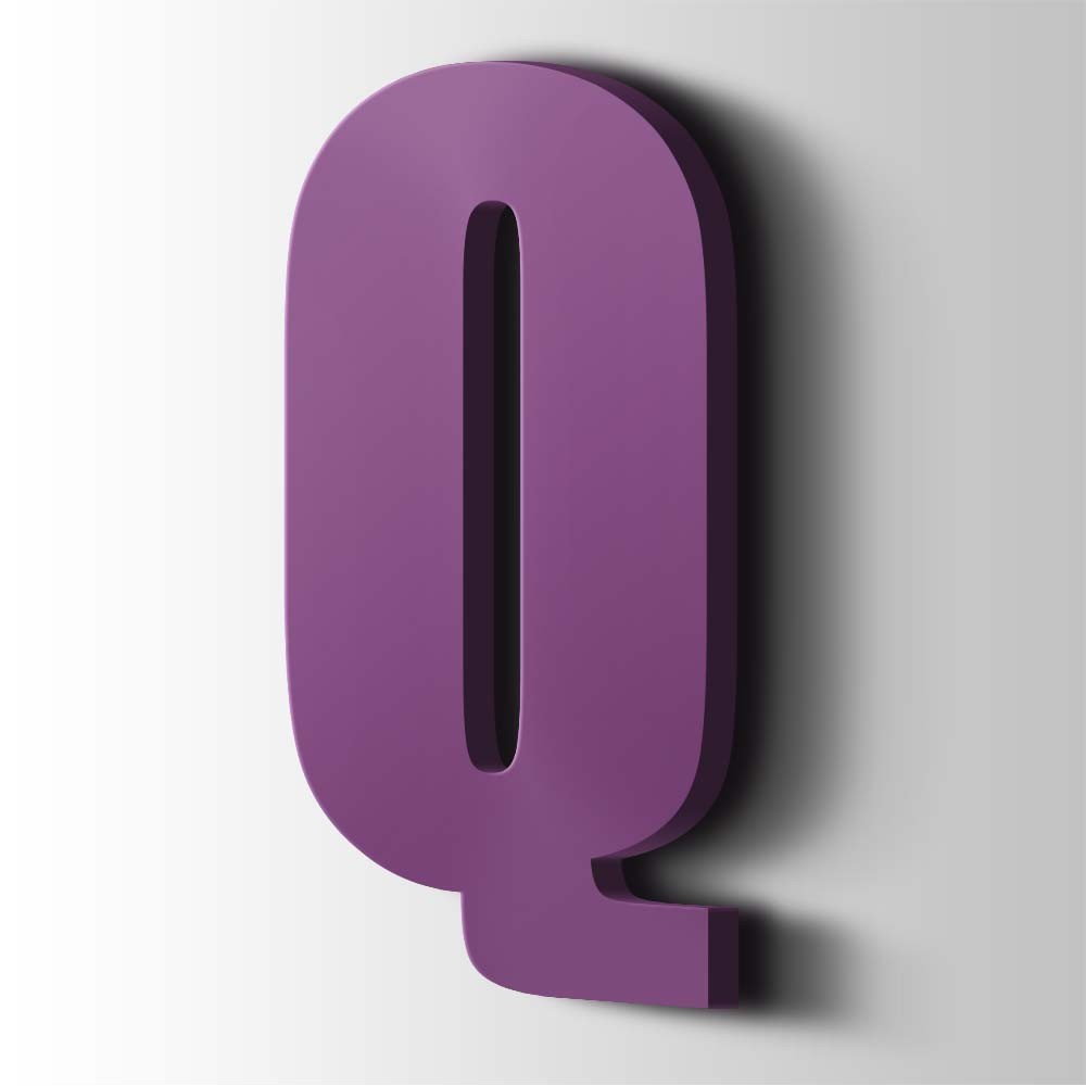 Kunststof Letter Q Impact Acrylaat 4008 Signal Violet - 1