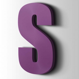 Kunststof Letter S Impact Acrylaat 4008 Signal Violet - 1