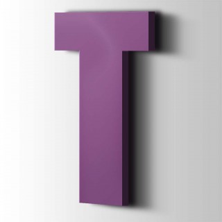 Kunststof Letter T Impact Acrylaat 4008 Signal Violet - 1