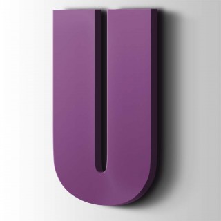 Kunststof Letter U Impact Acrylaat 4008 Signal Violet - 1