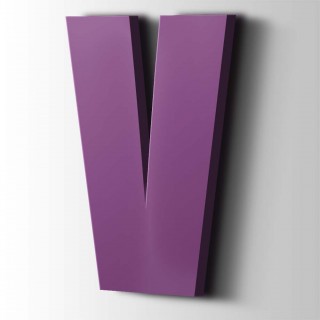 Kunststof Letter V Impact Acrylaat 4008 Signal Violet - 1