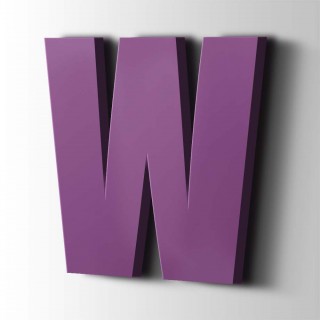 Kunststof Letter W Impact Acrylaat 4008 Signal Violet - 1