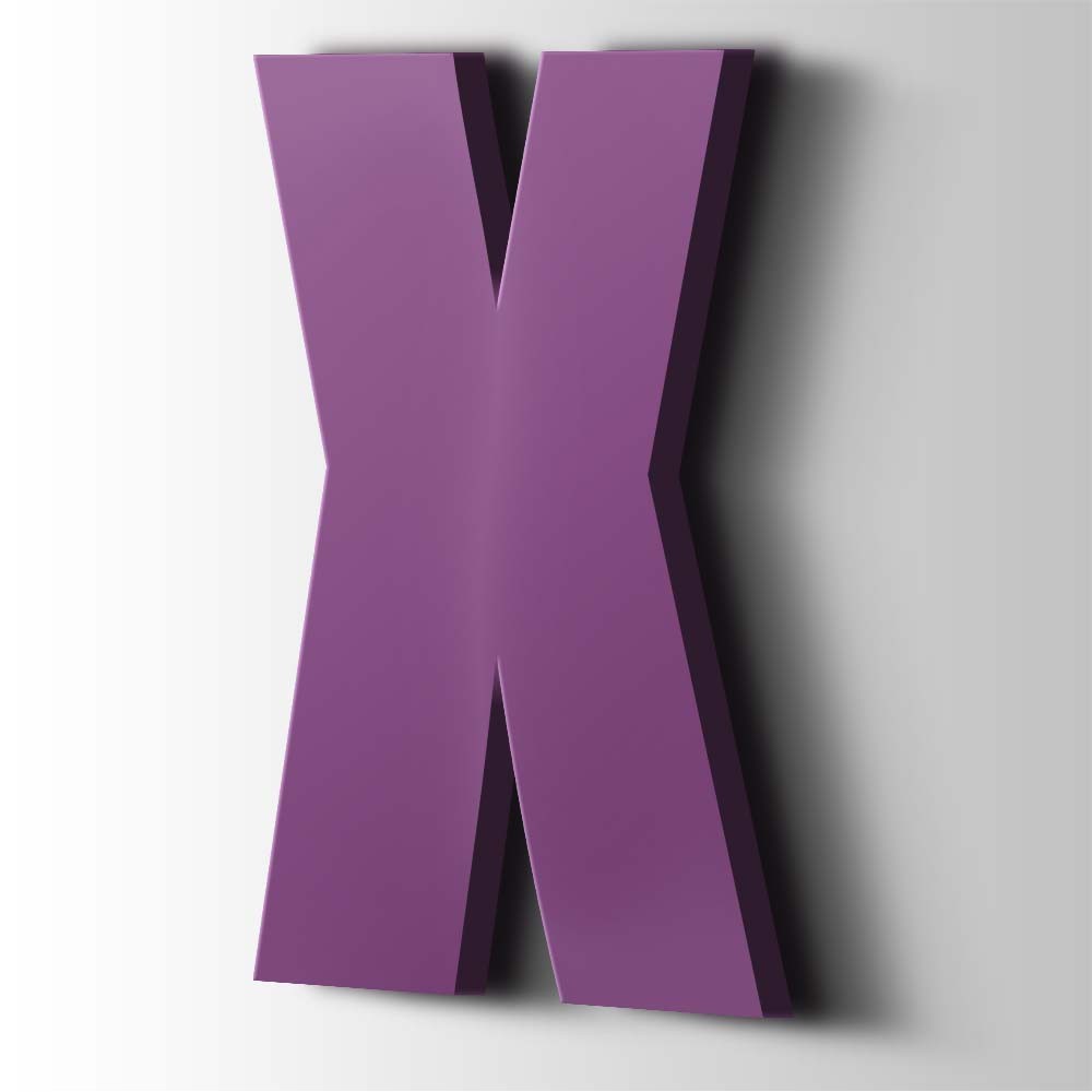 Kunststof Letter X Impact Acrylaat 4008 Signal Violet - 1