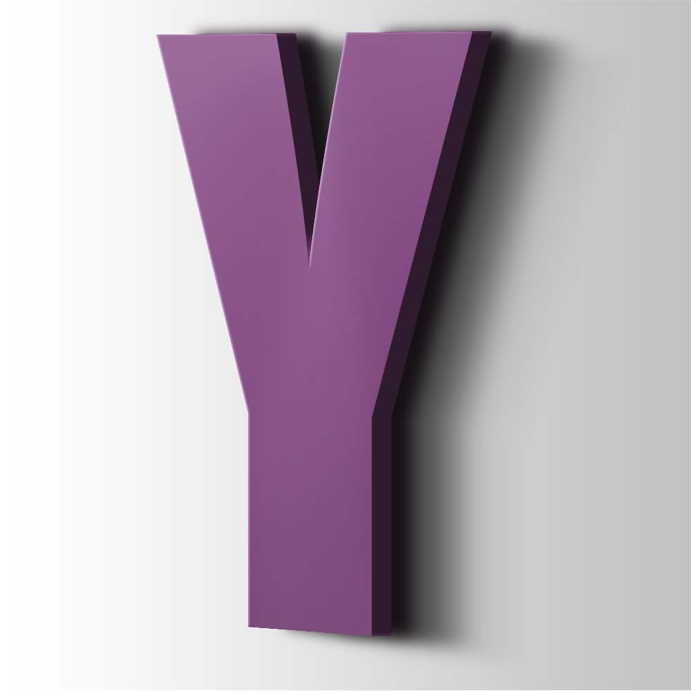 Kunststof Letter Y Impact Acrylaat 4008 Signal Violet - 1