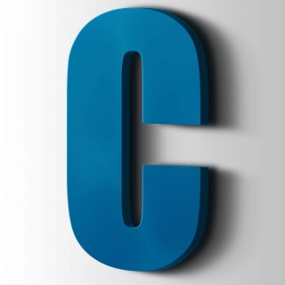 Kunststof Letter C Impact Acrylaat 5015 Sky Blue - 1