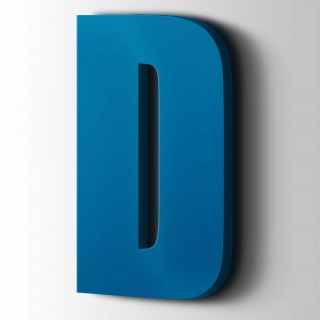 Kunststof Letter D Impact Acrylaat 5015 Sky Blue - 1