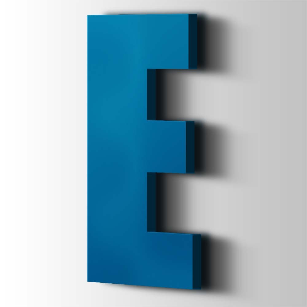 Kunststof Letter E Impact Acrylaat 5015 Sky Blue - 1