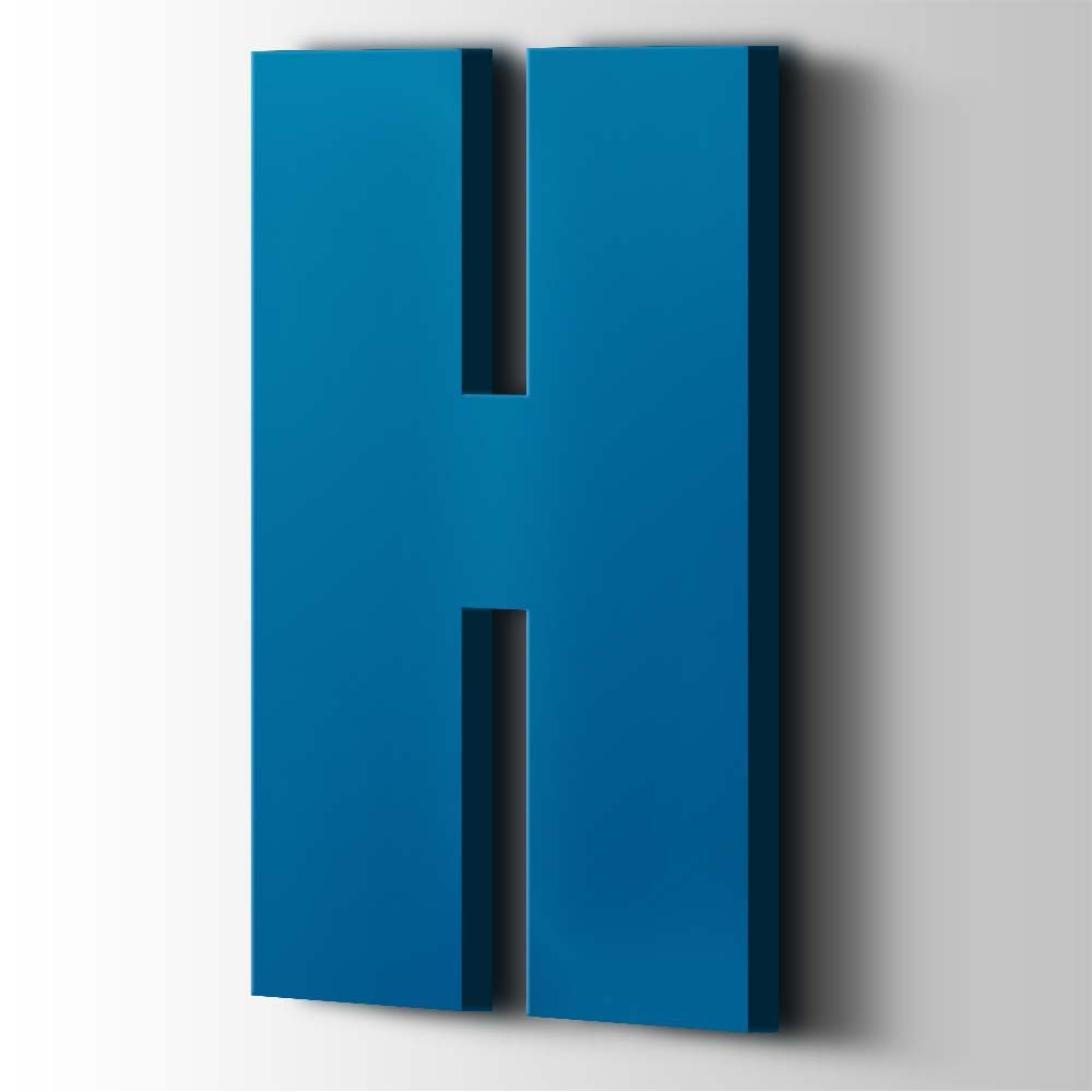 Kunststof Letter H Impact Acrylaat 5015 Sky Blue - 1