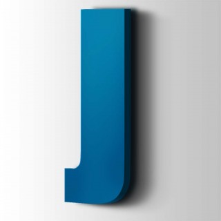 Kunststof Letter J Impact Acrylaat 5015 Sky Blue - 1