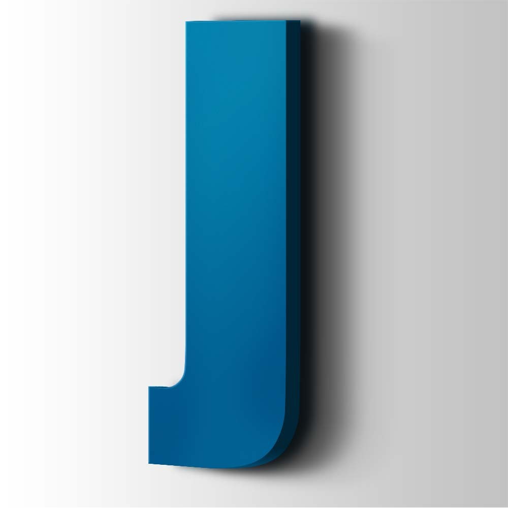 Kunststof Letter J Impact Acrylaat 5015 Sky Blue - 1