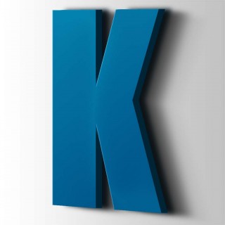 Kunststof Letter K Impact Acrylaat 5015 Sky Blue - 1