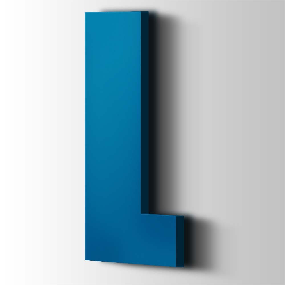 Kunststof Letter L Impact Acrylaat 5015 Sky Blue - 1