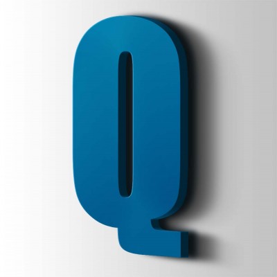 Kunststof Letter Q Impact Acrylaat 5015 Sky Blue - 1