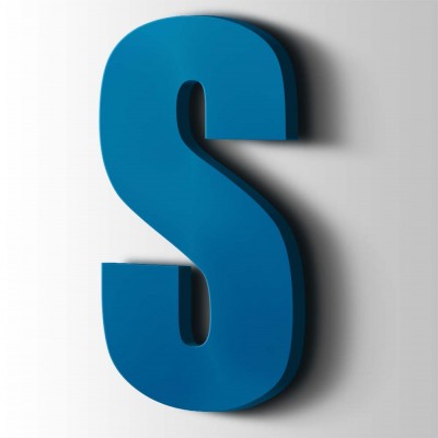 Kunststof Letter S Impact Acrylaat 5015 Sky Blue - 1