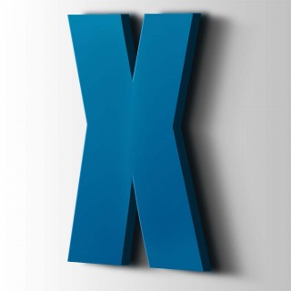 Kunststof Letter X Impact Acrylaat 5015 Sky Blue - 1