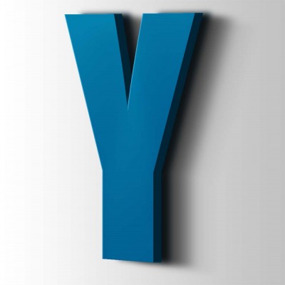 Kunststof Letter Y Impact Acrylaat 5015 Sky Blue - 1
