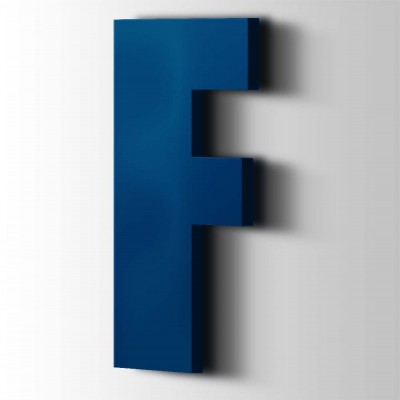 Kunststof Letter F Impact Acrylaat 5002 Ultramarine Blue - 1