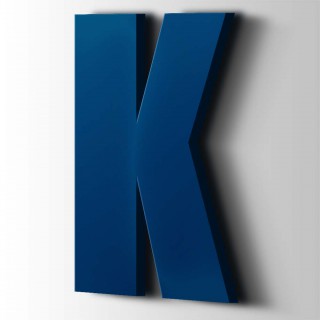 Kunststof Letter K Impact Acrylaat 5002 Ultramarine Blue - 1