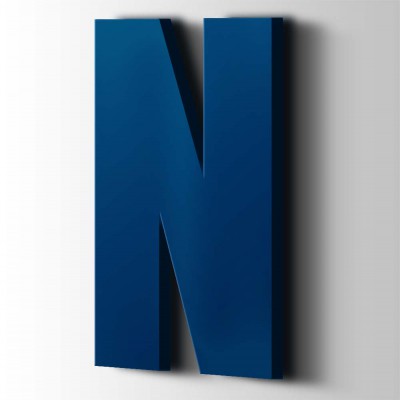 Kunststof Letter N Impact Acrylaat 5002 Ultramarine Blue - 1