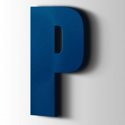 Kunststof Letter P Impact Acrylaat 5002 Ultramarine Blue - 1