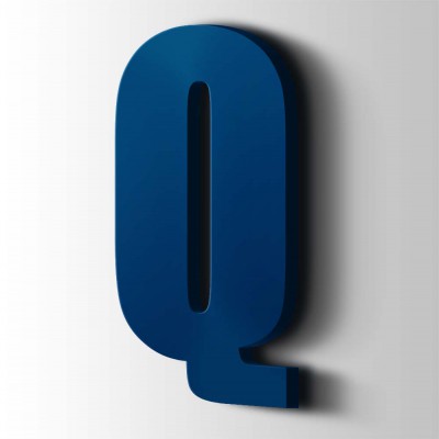 Kunststof Letter Q Impact Acrylaat 5002 Ultramarine Blue - 1