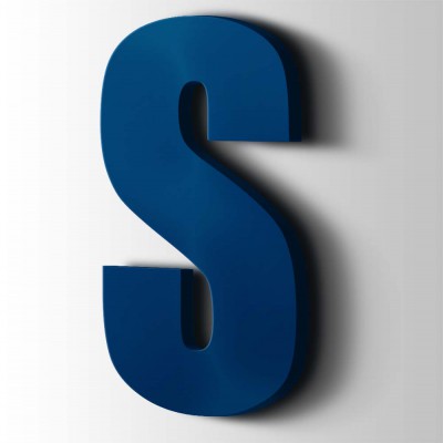 Kunststof Letter S Impact Acrylaat 5002 Ultramarine Blue - 1
